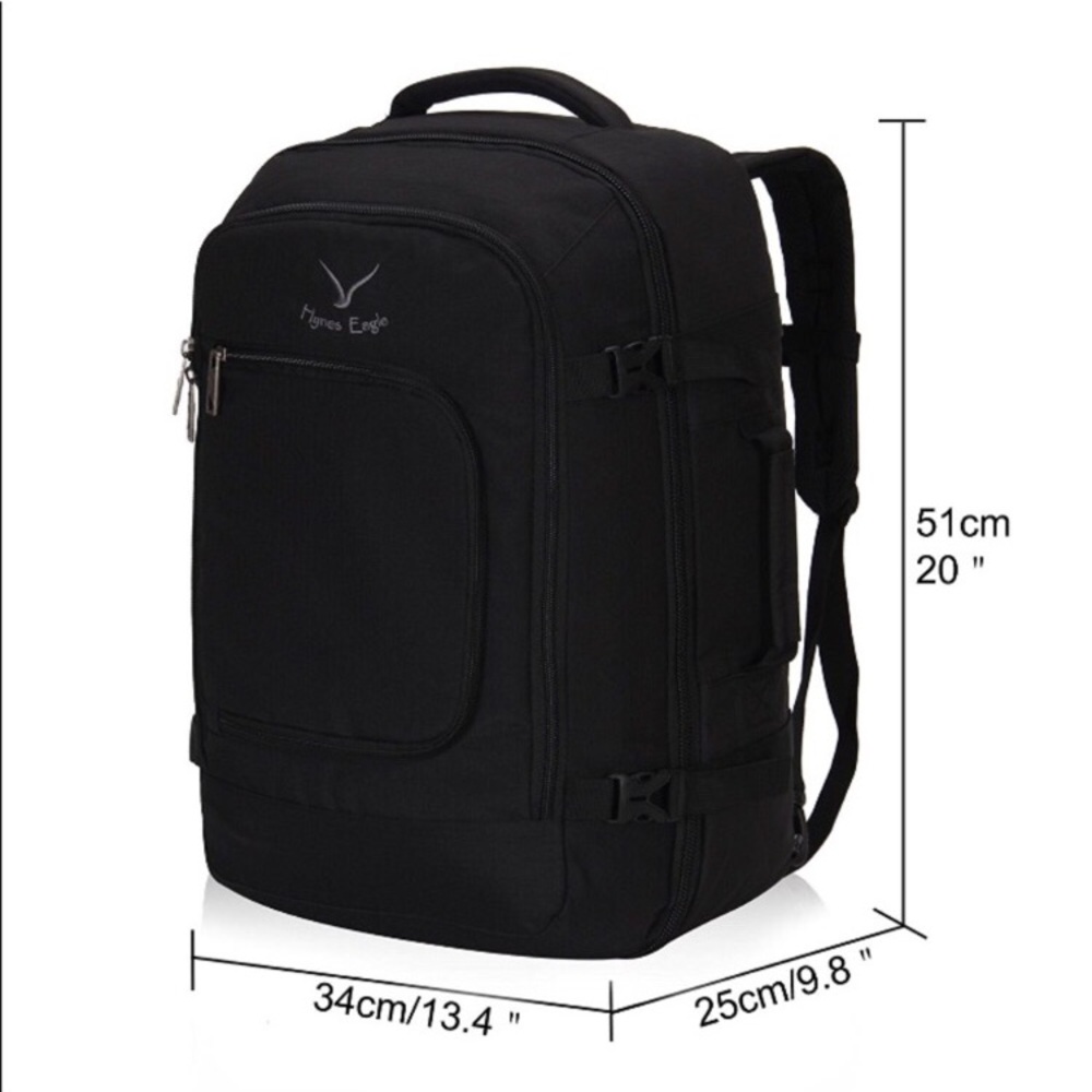 NWOT Travel Backpack Carry-On Approved 40L Black